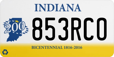 IN license plate 853RCO