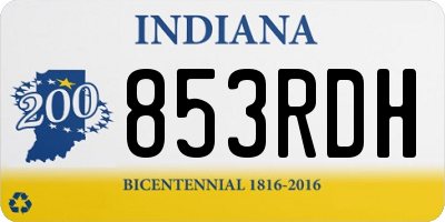 IN license plate 853RDH