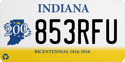 IN license plate 853RFU