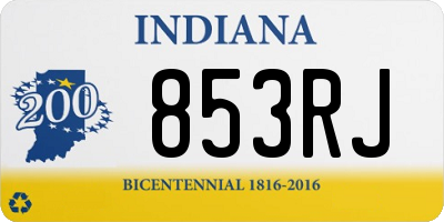 IN license plate 853RJ