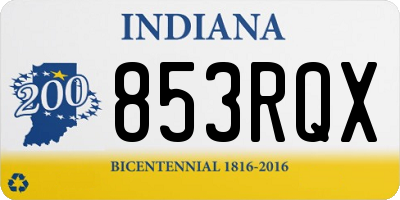 IN license plate 853RQX