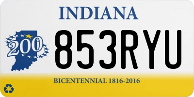 IN license plate 853RYU