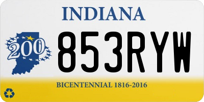 IN license plate 853RYW
