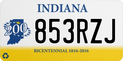 IN license plate 853RZJ