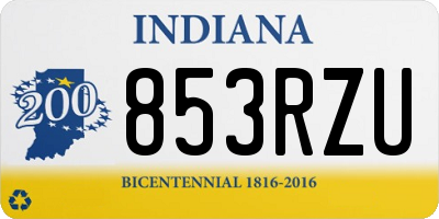 IN license plate 853RZU