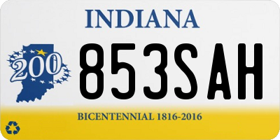 IN license plate 853SAH