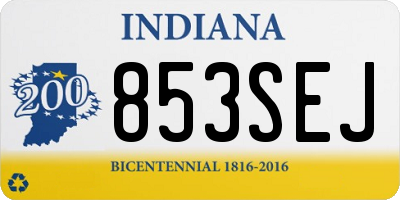 IN license plate 853SEJ