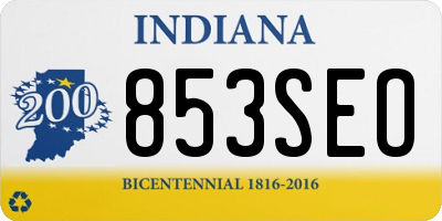 IN license plate 853SEO