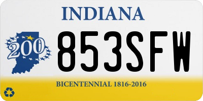 IN license plate 853SFW