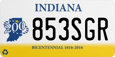 IN license plate 853SGR