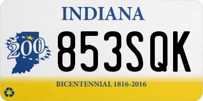 IN license plate 853SQK