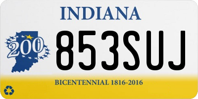 IN license plate 853SUJ