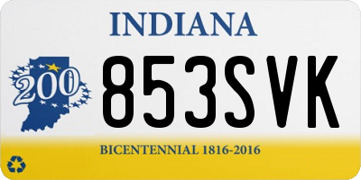 IN license plate 853SVK