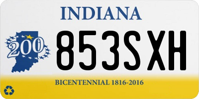 IN license plate 853SXH