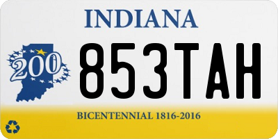 IN license plate 853TAH