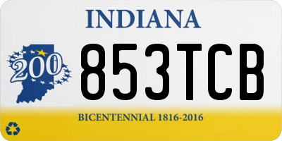 IN license plate 853TCB