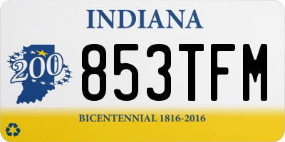 IN license plate 853TFM