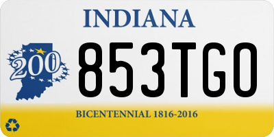 IN license plate 853TGO