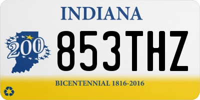 IN license plate 853THZ