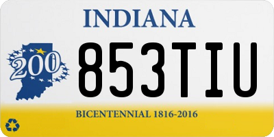 IN license plate 853TIU