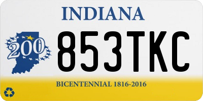 IN license plate 853TKC