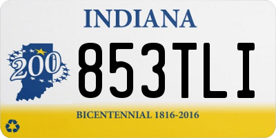 IN license plate 853TLI