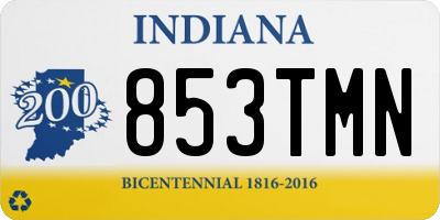 IN license plate 853TMN