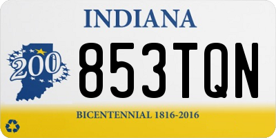 IN license plate 853TQN