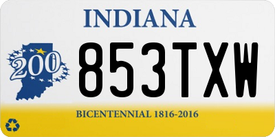 IN license plate 853TXW