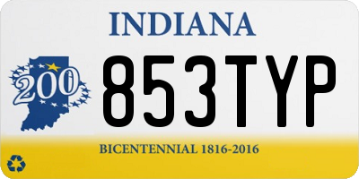 IN license plate 853TYP