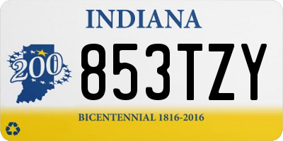 IN license plate 853TZY