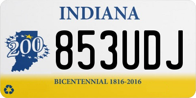 IN license plate 853UDJ
