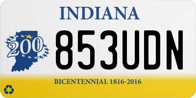 IN license plate 853UDN