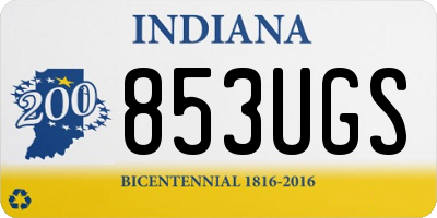 IN license plate 853UGS