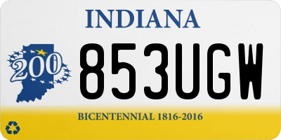 IN license plate 853UGW