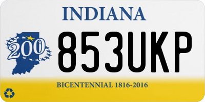 IN license plate 853UKP