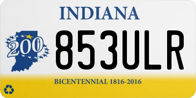 IN license plate 853ULR