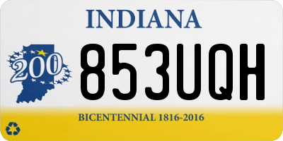IN license plate 853UQH