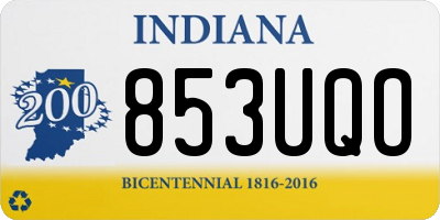 IN license plate 853UQO
