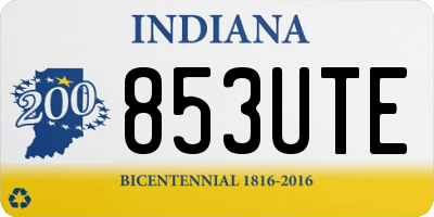 IN license plate 853UTE
