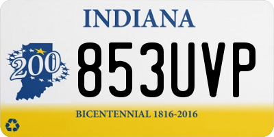 IN license plate 853UVP