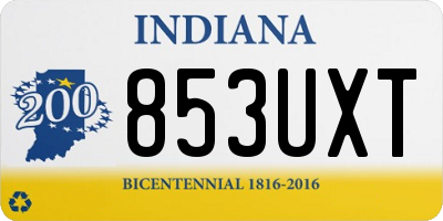 IN license plate 853UXT