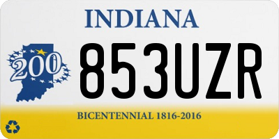 IN license plate 853UZR