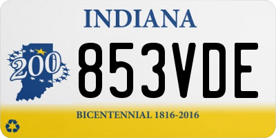 IN license plate 853VDE