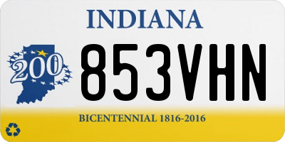 IN license plate 853VHN