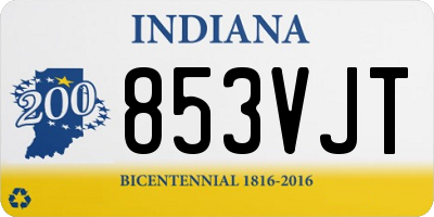 IN license plate 853VJT