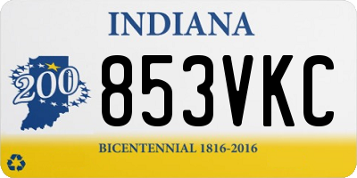 IN license plate 853VKC
