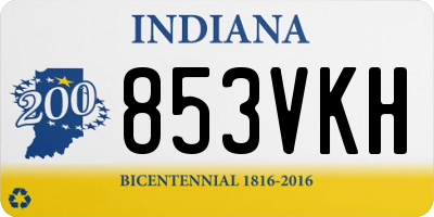 IN license plate 853VKH