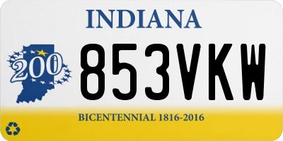IN license plate 853VKW