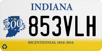 IN license plate 853VLH